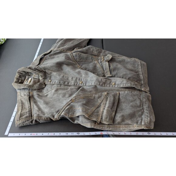 Vintage Original Windbreaker Gray Denim Jean Jacket Size Large Vtg Retro Winter - Picture 6 of 8